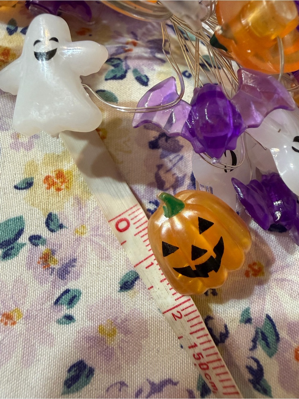 Mini Halloween Pumpkin, Ghost & Bat LED String Lights - - Picture 2 of 5